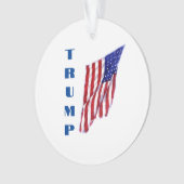 Donald Trump Amerikaanse vlag Pop Art Ornament (voorkant)