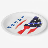 Donald Trump Amerikaanse vlag Pop Art Papieren Bordje (Gekanteld)