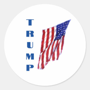 Donald Trump Amerikaanse vlag Pop Art Ronde Sticker