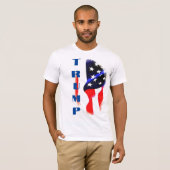 Donald Trump Amerikaanse vlag Pop Art T-shirt (Voorkant volledig)