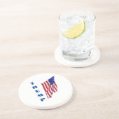 Donald Trump Amerikaanse vlag Pop Art Zandsteen Onderzetter (Zijkant)