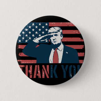 Donald Trump Amerikaanse vlag President Dank u Ronde Button 5,7 Cm