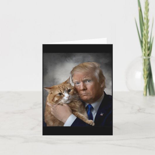Donald Trump And Cat Funny Trump And Cat, Litical  Kaart (Voorkant)