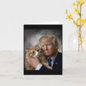 Donald Trump And Cat Funny Trump And Cat, Litical  Kaart (Gele Bloem)