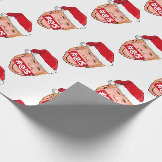 DONALD TRUMP Angry Kerstmis Cadeaupapier (Hoek)