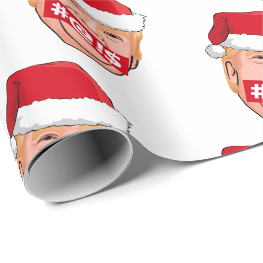 DONALD TRUMP Angry Kerstmis Cadeaupapier (Rol Hoek)