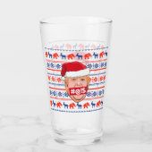 DONALD TRUMP Angry Kerstmis Glas (Achterkant)