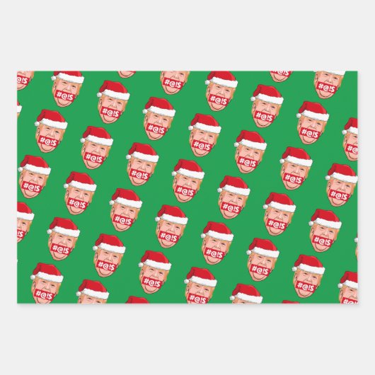 DONALD TRUMP Angry Kerstmis Inpakpapier Vel (Voorkant 2)