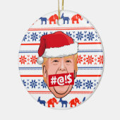 DONALD TRUMP Angry Kerstmis Keramisch Ornament (Links)