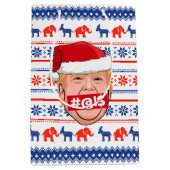 DONALD TRUMP Angry Kerstmis Medium Cadeauzakje (Voorkant)