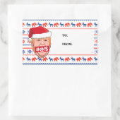 DONALD TRUMP Angry Kerstmis Rechthoekige Sticker (Tas)