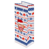 DONALD TRUMP Angry Kerstmis Wijn Cadeautas (Achterkant Gekanteld)