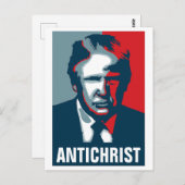 Donald Trump ANTICHRIST Briefkaart (Voorkant / Achterkant)