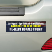 DONALD TRUMP - Arrogante geoistisch niarcist Bumpersticker (Op auto)