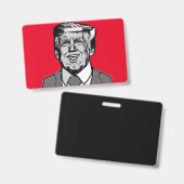 DONALD TRUMP BADGE (Voor- en achterkant)