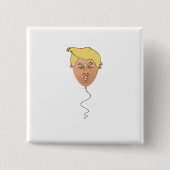 Donald Trump Balloon Vierkante Button 5,1 Cm (Voorkant)