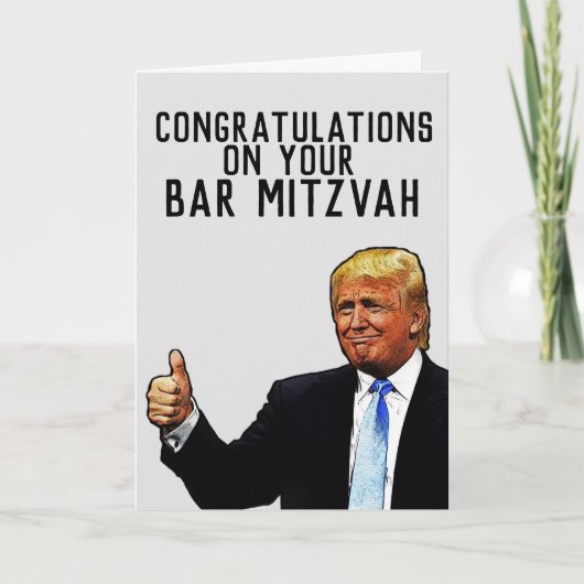 DONALD TRUMP BAR MITZVAH KAART (Voorkant)