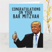 DONALD TRUMP BAR MITZVAH KAART (Gele Bloem)