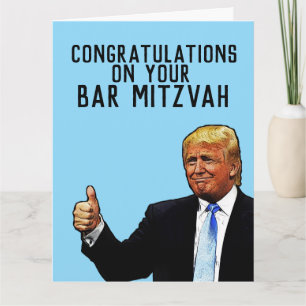 DONALD TRUMP BAR MITZVAH KAART