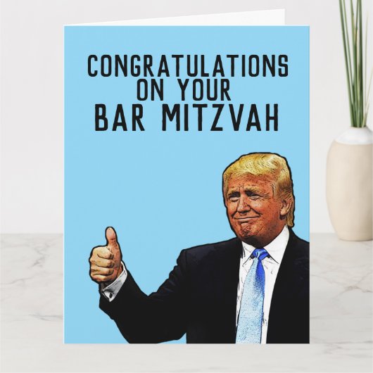 DONALD TRUMP BAR MITZVAH KAART (Voorkant)