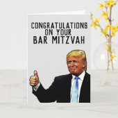 DONALD TRUMP BAR MITZWAH KAART (Gele Bloem)