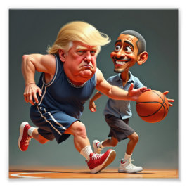 Donald Trump Barack Obama Foto Afdruk