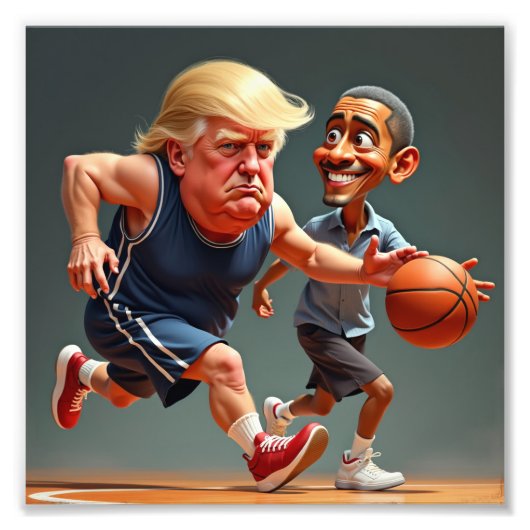 Donald Trump Barack Obama Foto Afdruk (Voorkant)