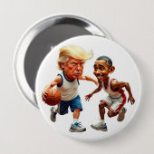Donald Trump Barack Obama Ronde Button 4,0 Cm (Voorkant /achterkant)