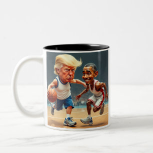Donald Trump Barack Obama Tweekleurige Koffiemok