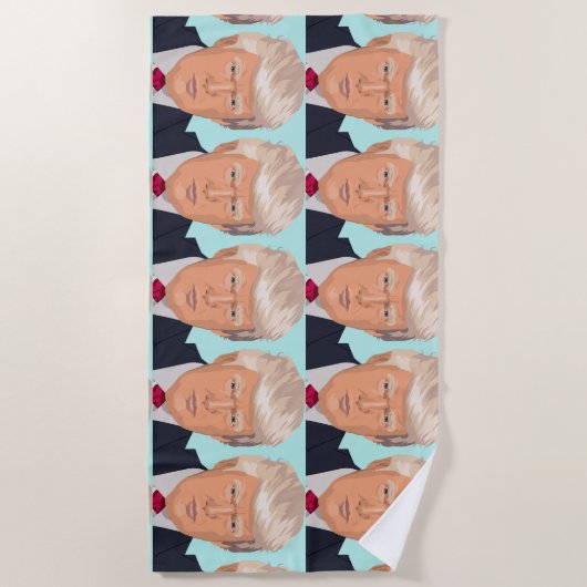 DONALD TRUMP Beach Towel Strandlaken (Voorkant)