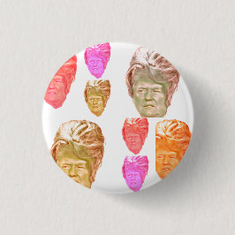 Donald Trump Beehive Print Pin Ronde Button 3,2 Cm