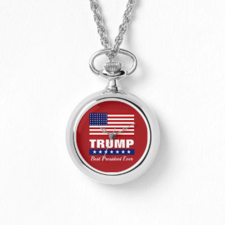 DONALD TRUMP BEST PRESIDENT EVER NECKLACE WATCH HORLOGE