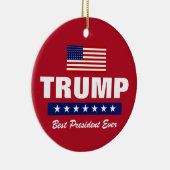 DONALD TRUMP BEST PRESIDENT OOIT CHRISTMAS KERAMISCH ORNAMENT (Rechts)