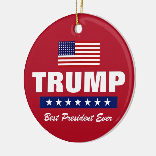 DONALD TRUMP BEST PRESIDENT OOIT CHRISTMAS KERAMISCH ORNAMENT (Links)