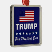 DONALD TRUMP BEST PRESIDENT OOIT CHRISTMAS METALEN ORNAMENT (Rechts)