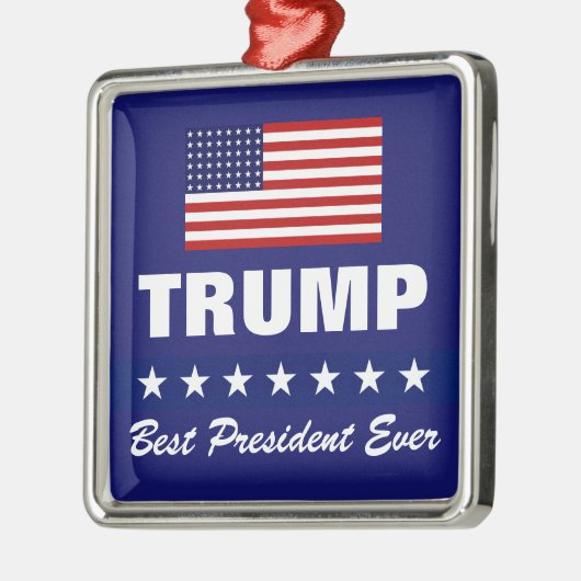 DONALD TRUMP BEST PRESIDENT OOIT CHRISTMAS METALEN ORNAMENT (Links)
