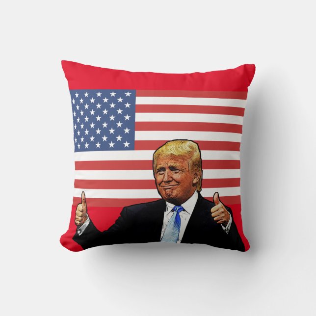DONALD TRUMP BEVAT PATRIOTISCHE KUSSENS (Voorkant)