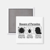Donald Trump Beware van parasieten Magneet (Voorkant / Achterkant)
