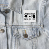 Donald Trump Beware van parasieten Vierkante Button 5,1 Cm (In situ)