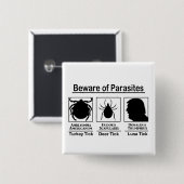 Donald Trump Beware van parasieten Vierkante Button 5,1 Cm (Voorkant /achterkant)