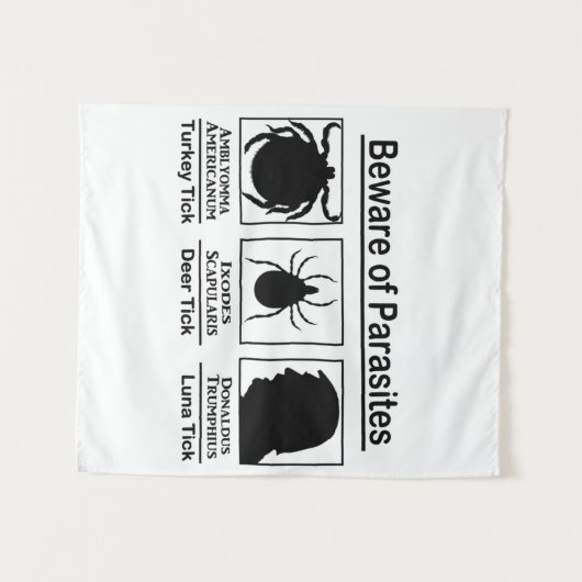 Donald Trump Beware van parasieten Wandkleed (Voorkant (horizontaal))