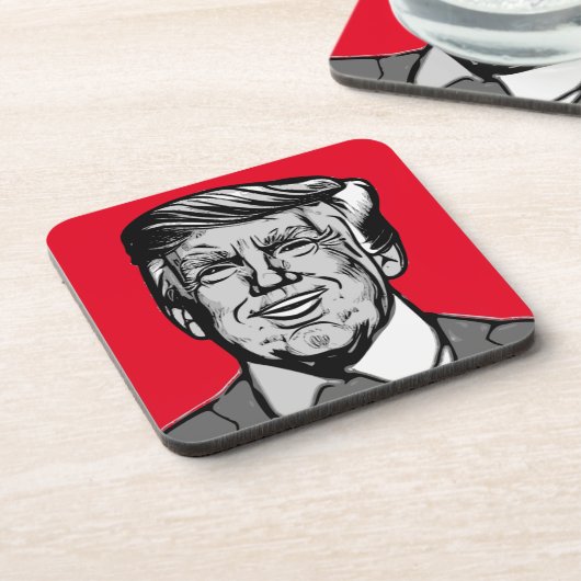 DONALD TRUMP BIER ONDERZETTER (Linkerzijde)