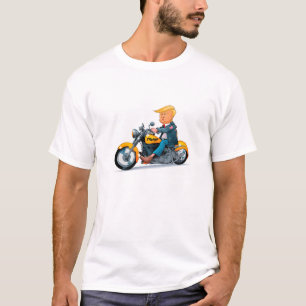 Donald Trump biker President vrolijk modern T-shirt