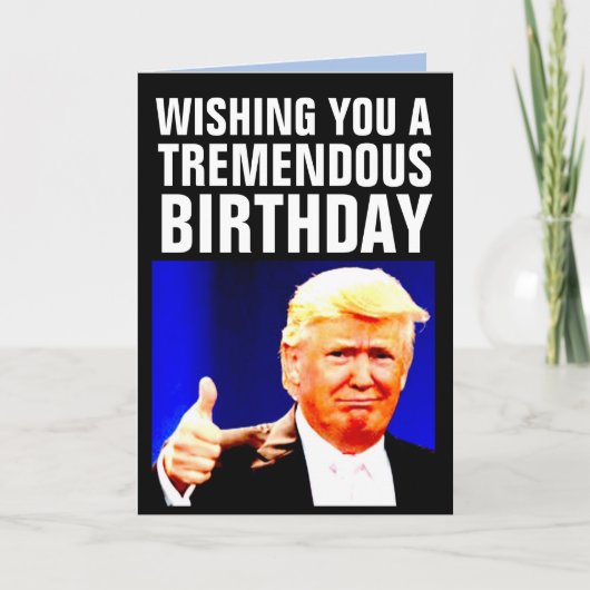 DONALD TRUMP BIRTHDAY BIGLY WENSKAARTEN FEESTDAGEN KAART (Voorkant)