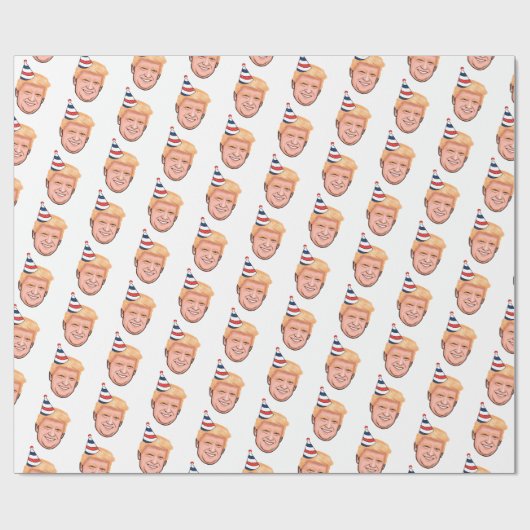 DONALD TRUMP BIRTHDAY CADEAUPAPIER (Vlak)