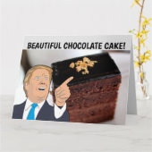 DONALD TRUMP BIRTHDAY CHOCOLATE CAKE 5X7 KAARTEN (Gele Bloem)