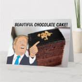 DONALD TRUMP BIRTHDAY CHOCOLATE CAKE 5X7 KAARTEN (Voorkant)