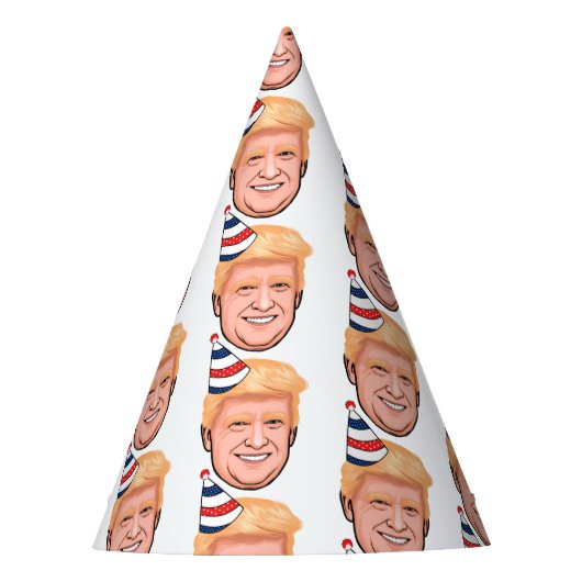 DONALD TRUMP BIRTHDAY FEESTHOEDJES (Voorkant)