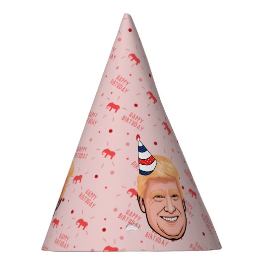 DONALD TRUMP BIRTHDAY FEESTHOEDJES (Rechts)