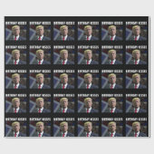 DONALD TRUMP BIRTHDAY KISS WRAPPINGPAPIER CADEAUPAPIER (Vlak)